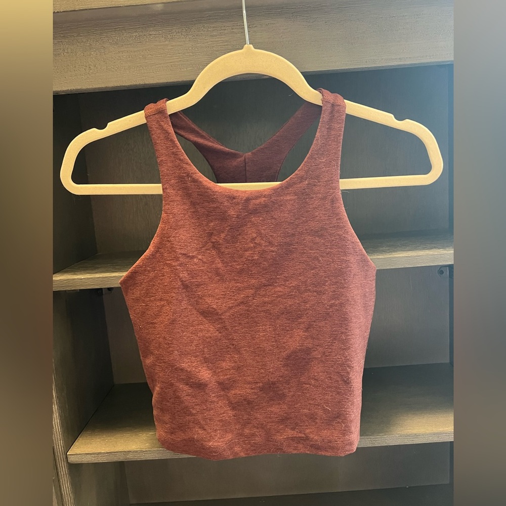 Beyond Yoga Red/Brown Bra Lined Top